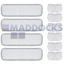 Genuine Original Polti Vaporetto Smart AirPlus, Handy, Comfort Series Microfibre Cloth Kit (4 Cloths + 6 Sockettes)