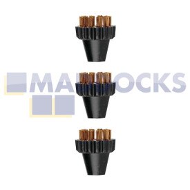 Genuine Original Polti Vaporetto Pro, Classic, Eco Pro Series Brass Cleaning Brush Kit (Pack of 3)